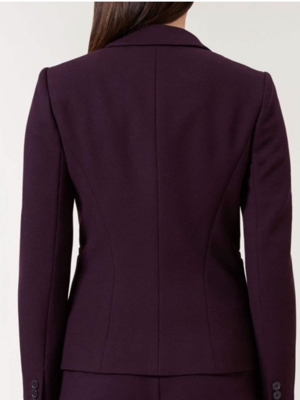 NWOT Hobbs London Vivienne Jacket Abuergine Single Button Blazer Size 4 Office - Picture 10 of 16